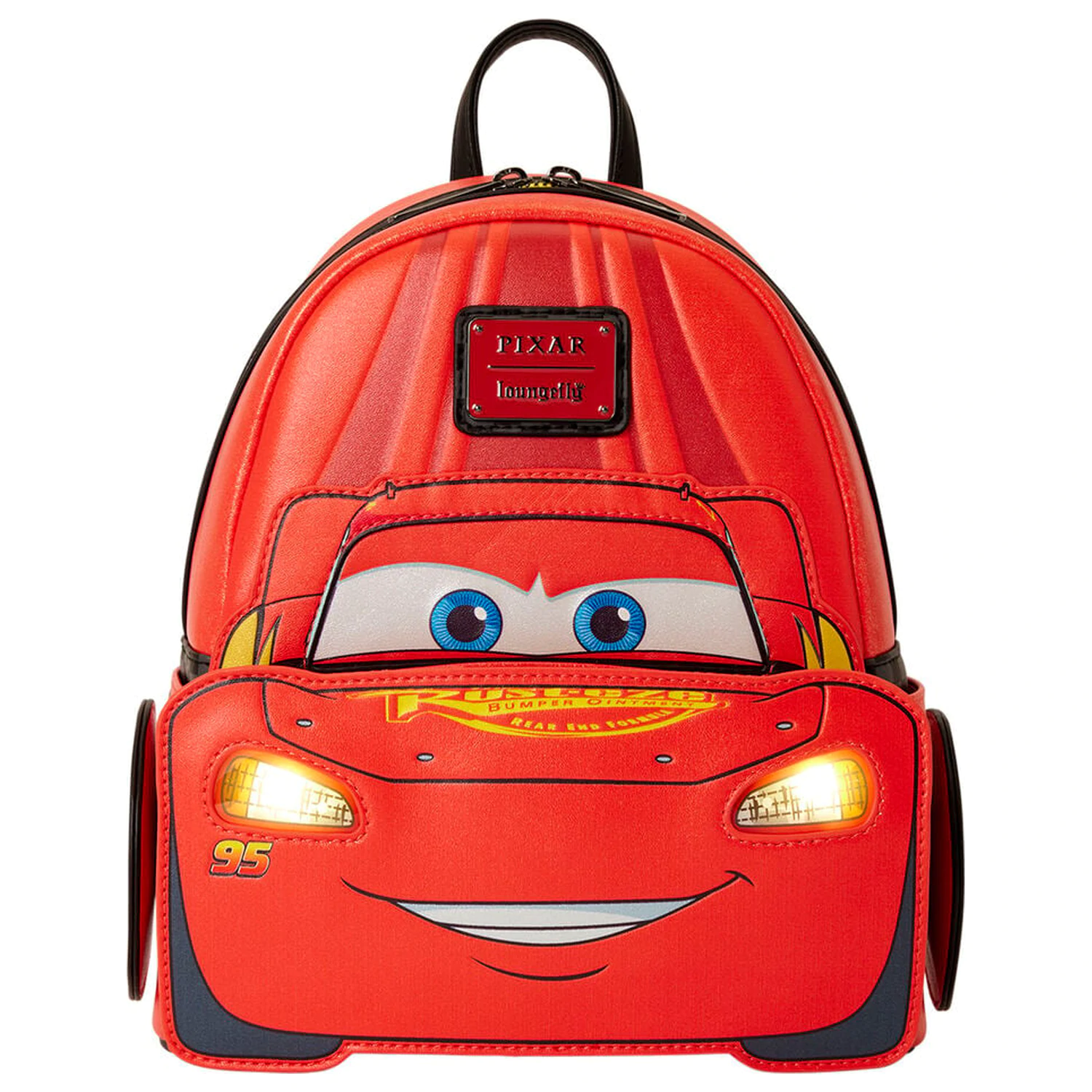 Loungefly Disney Pixar Cars 20th Anniversary Lightning McQueen Metallic Light-Up Rucksack 26cm Produktfoto