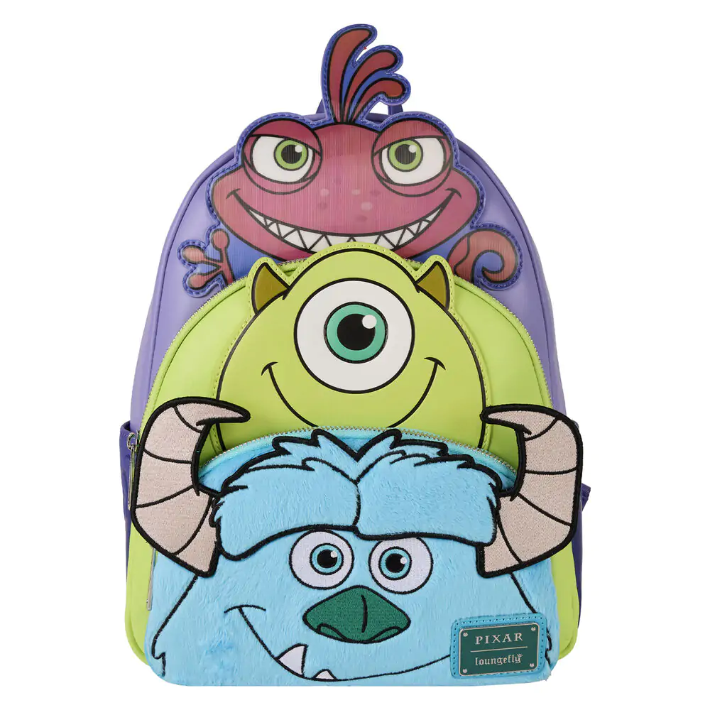 Loungefly Disney Pixar Monsters INC Mike Sully and Randall Rucksack 31 cm Produktfoto