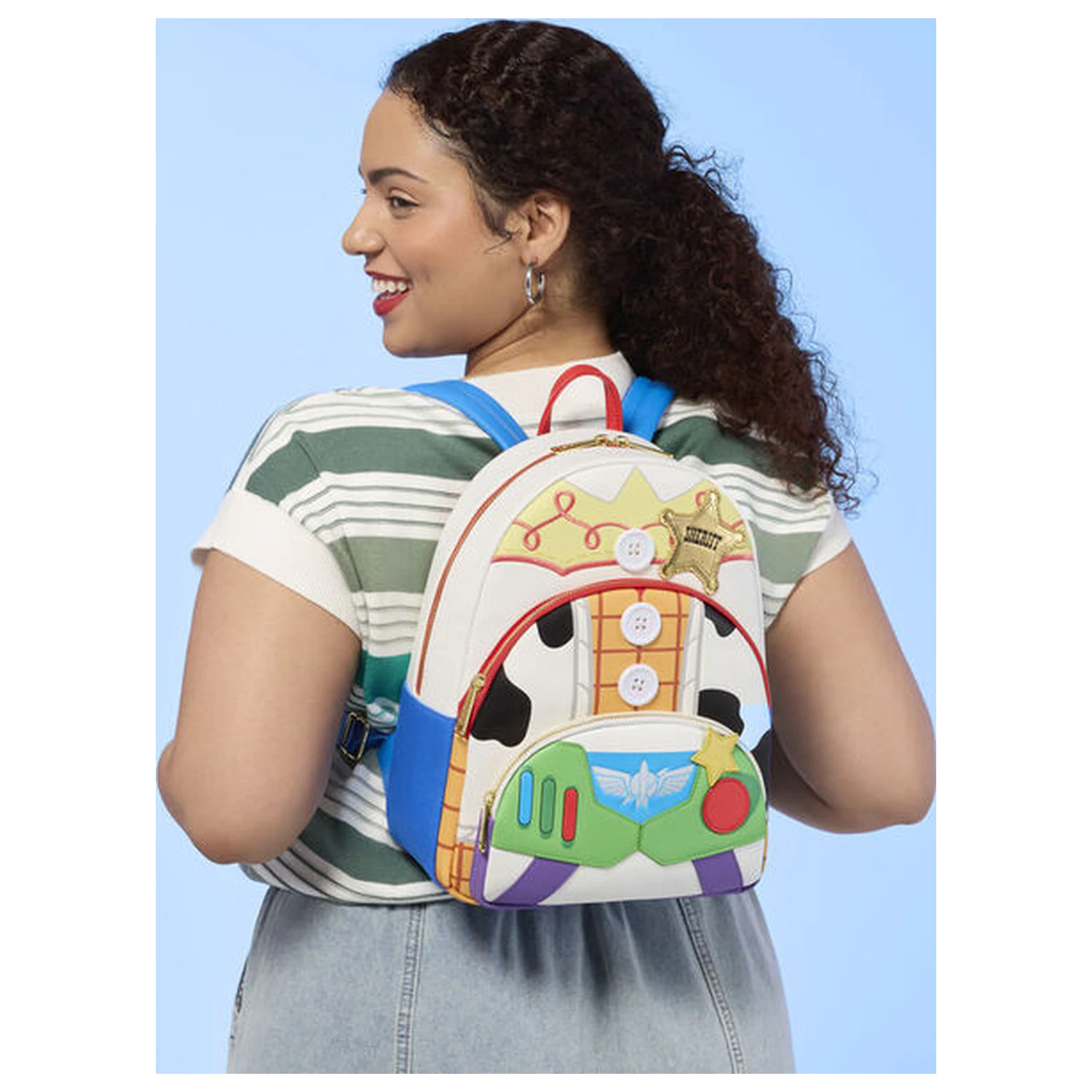 Loungefly Disney Pixar Toy Story 5 Jessie, Woody & Buzz Lightyear Rucksack 31cm Produktfoto