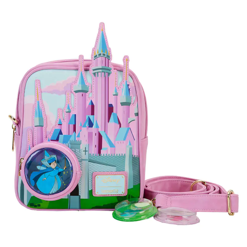 Loungefly Disney Sleeping Beauty Castle Three Good Fairies Stained Glas Tasche termékfotó