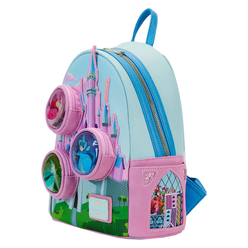 Loungefly Disney Sleeping Beauty Castle Three Good Fairies Stained Glas Rucksack 26cm termékfotó