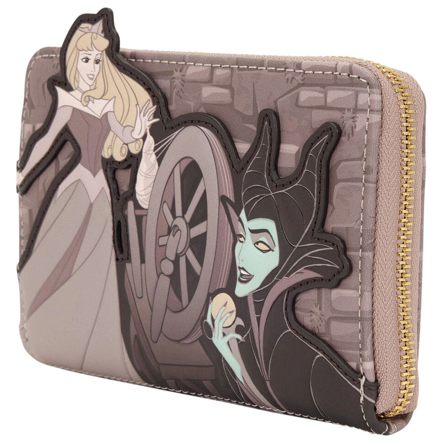 Loungefly Disney Sleeping Beauty & Maleficent Spinnrad Geldbörse Produktfoto