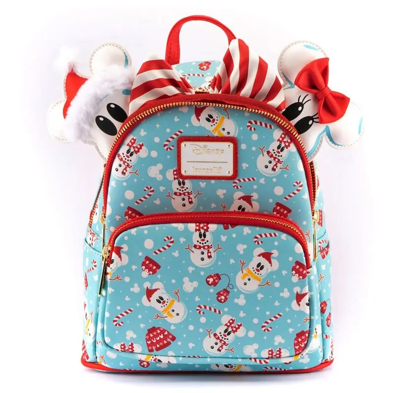 Disney by Loungefly Rucksack &amp; Haarreif set Minnie &amp; Mickey Snowman AOP Produktfoto