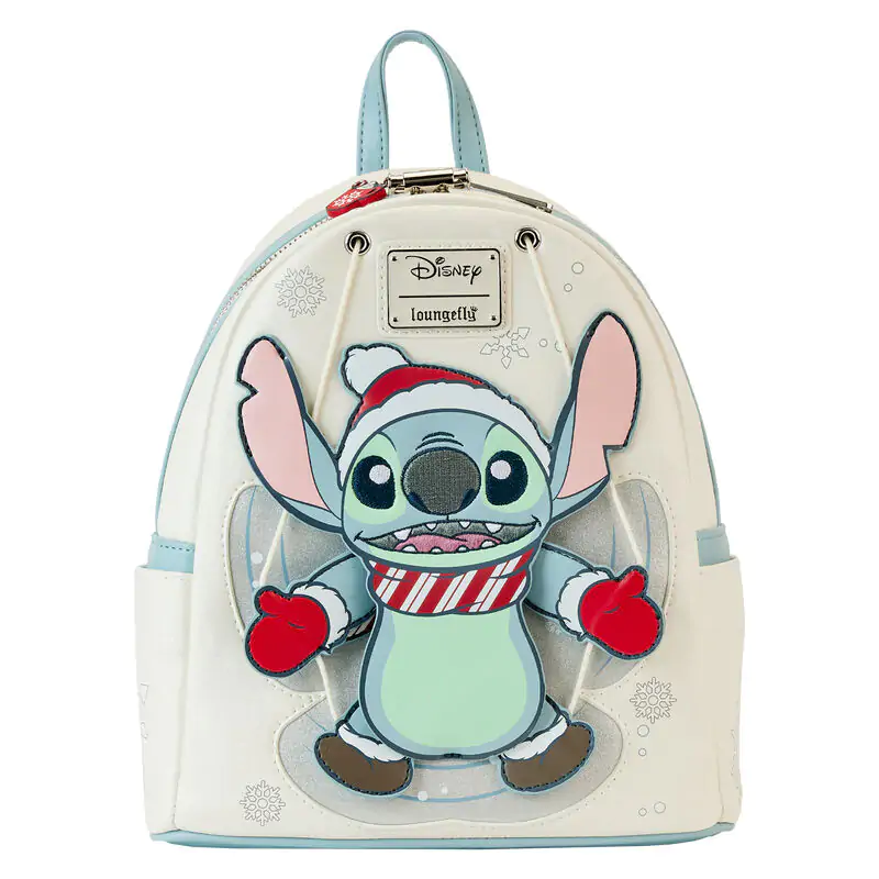 Loungefly Disney Stitch Holiday Snow Angel glitter Rucksack 26cm Produktfoto