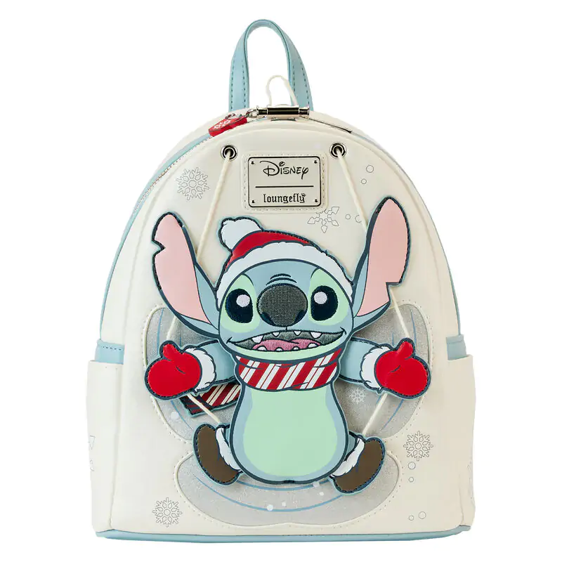 Loungefly Disney Stitch Holiday Snow Angel glitter Rucksack 26cm Produktfoto