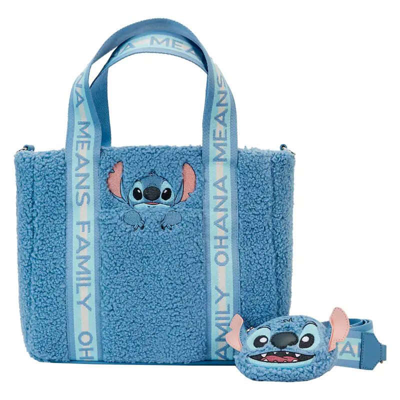 Loungefly Disney Stitch Plüsch Tragetasche und Geldbörse termékfotó