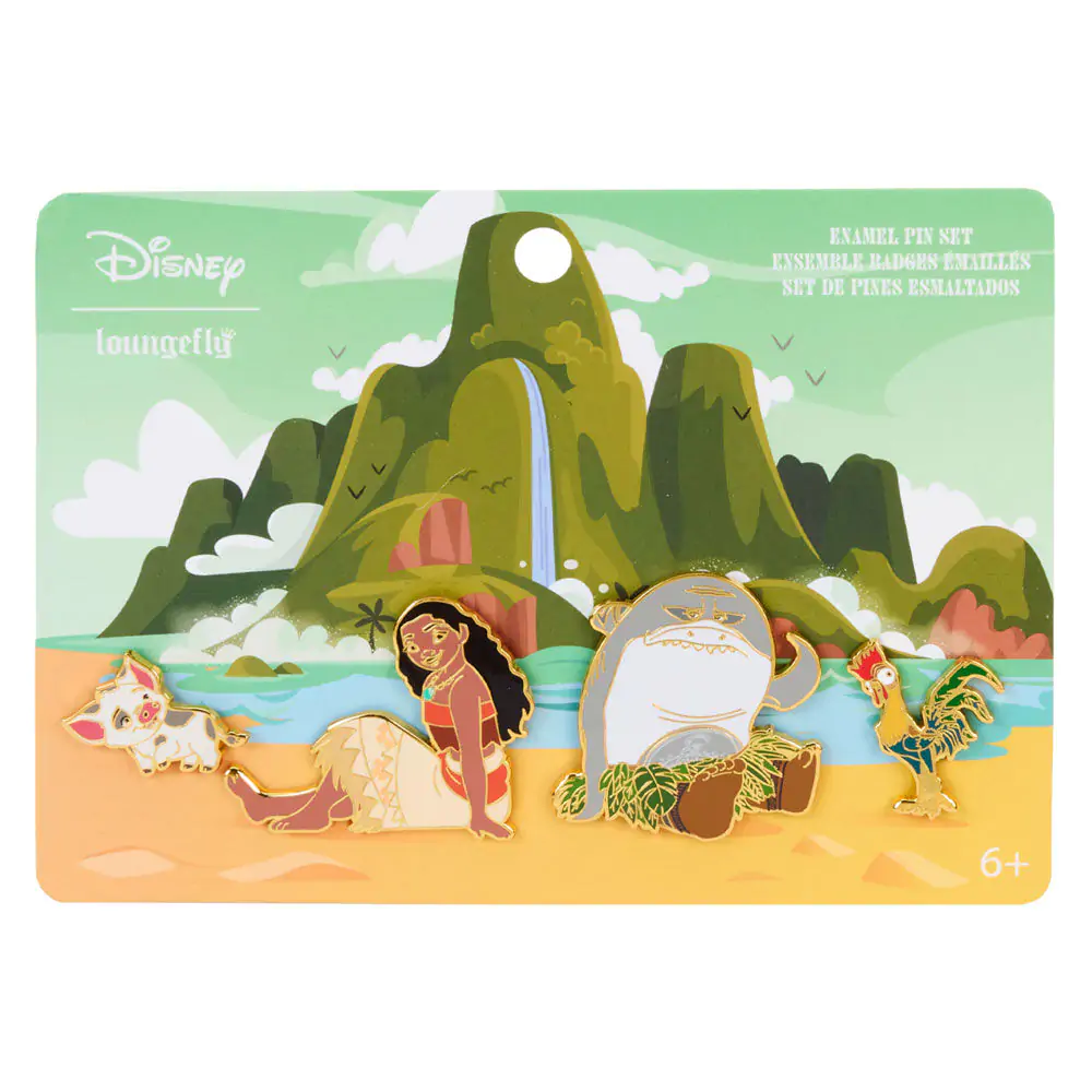 Loungefly Disney Vaiana Moana Ocean Waves Ansteck-Pin 4 set termékfotó