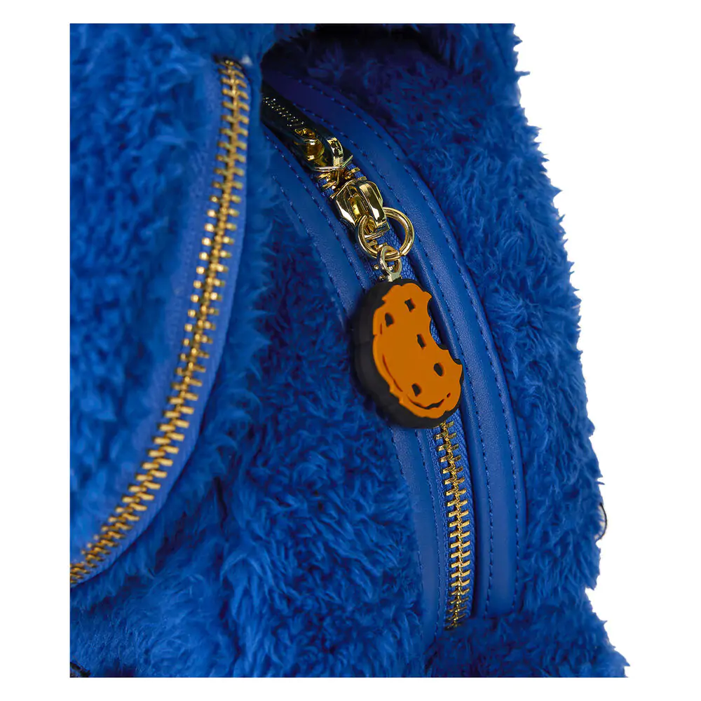 Loungefly Sesame Street Cookie Monster Plüsch Rucksack und Geldbörse Produktfoto