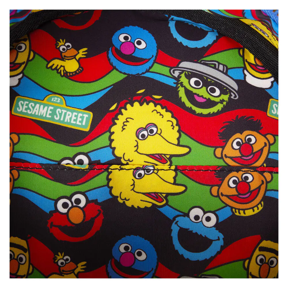 Loungefly Sesame Street Cookie Monster Plüsch Rucksack und Geldbörse Produktfoto