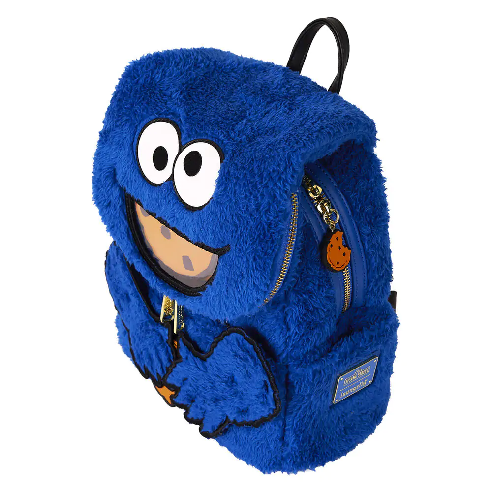 Loungefly Sesame Street Cookie Monster Plüsch Rucksack und Geldbörse Produktfoto