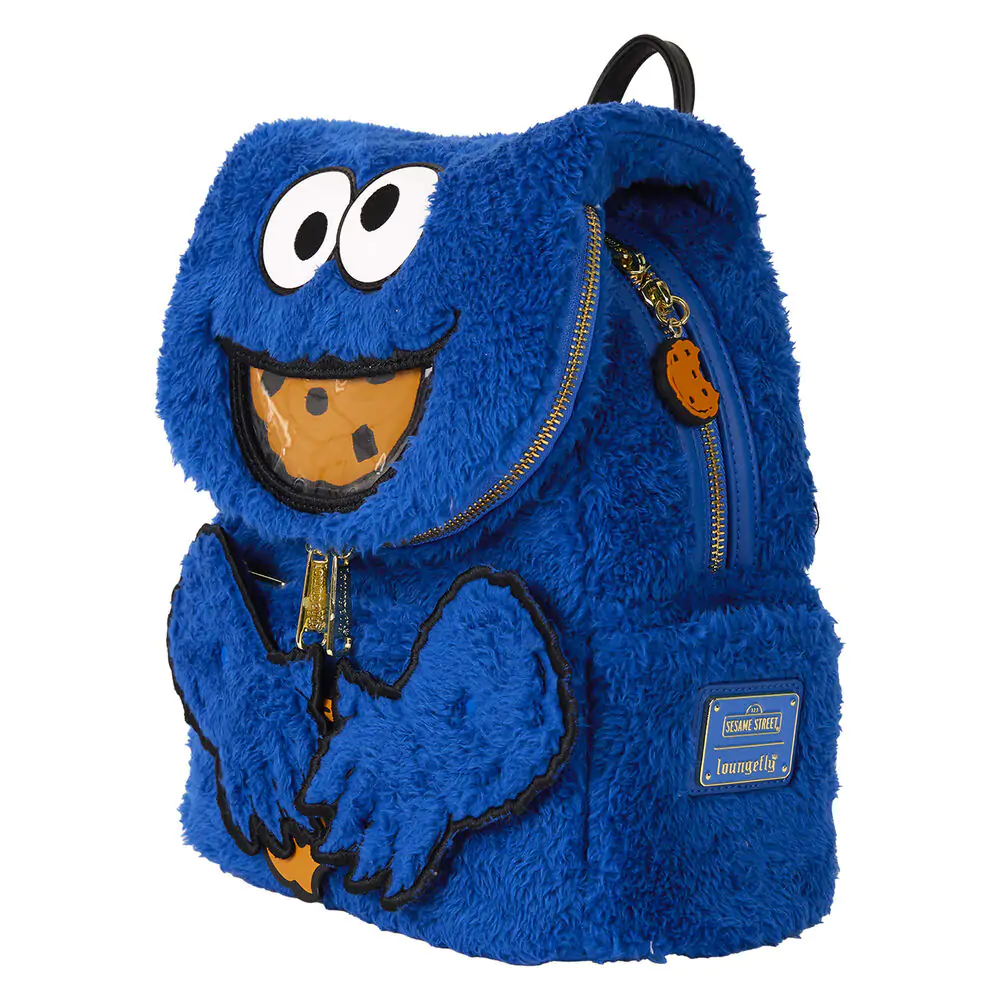 Loungefly Sesame Street Cookie Monster Plüsch Rucksack und Geldbörse Produktfoto