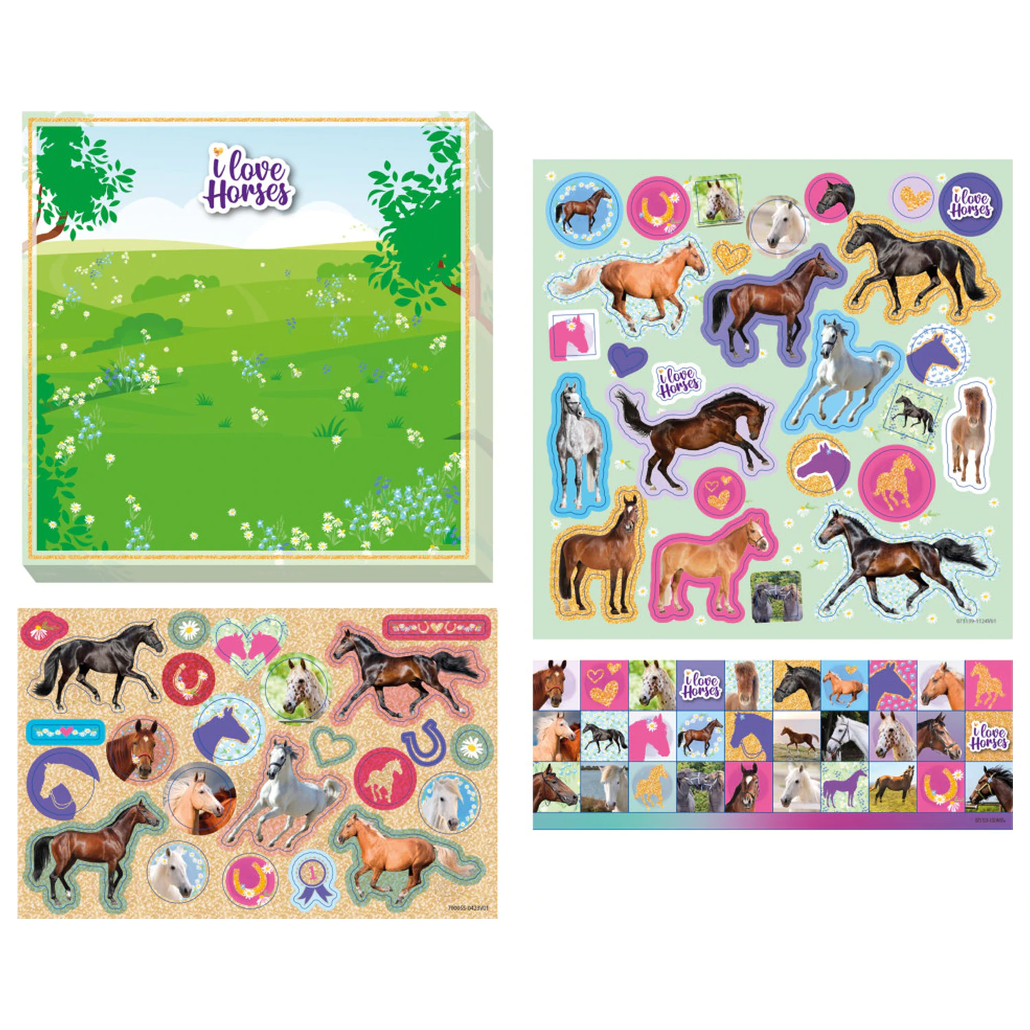 Pferde Reiten Aufkleber Set Produktfoto