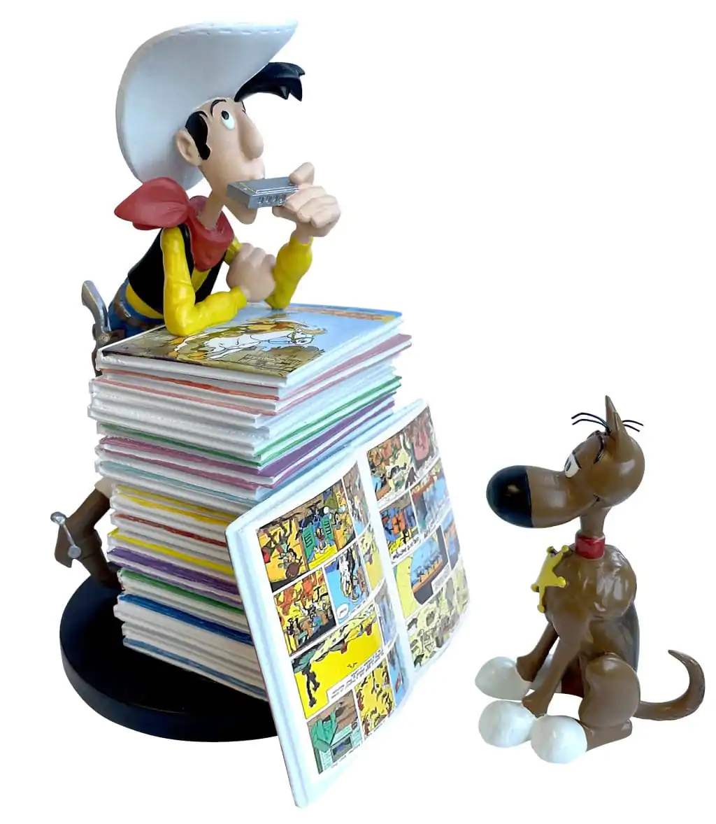 Lucky Luke: Lucky Luke and Rantanplan Stack of Comics Collector Figure Produktfoto