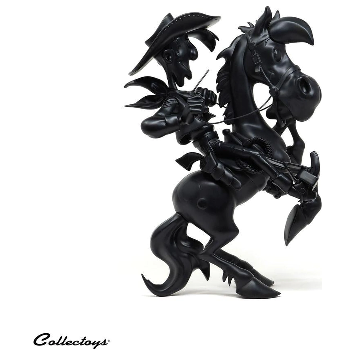 Lucky Luke on Jolly Jumper Black Ed. Statue 25 Zentimeter Produktfoto