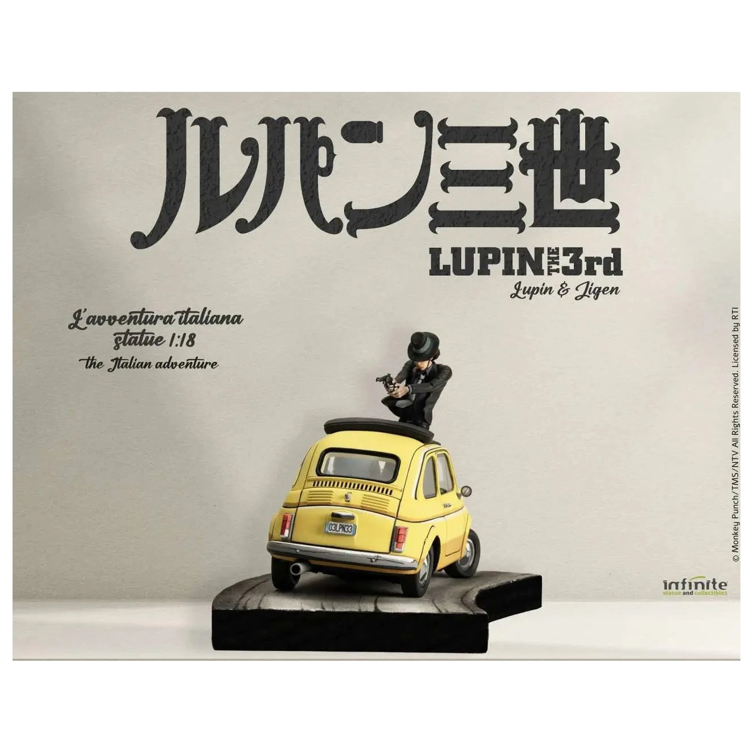 Lupin the 3rd The Italian Adventure Lupin Jigen Statue 1/18 14 cm Produktfoto