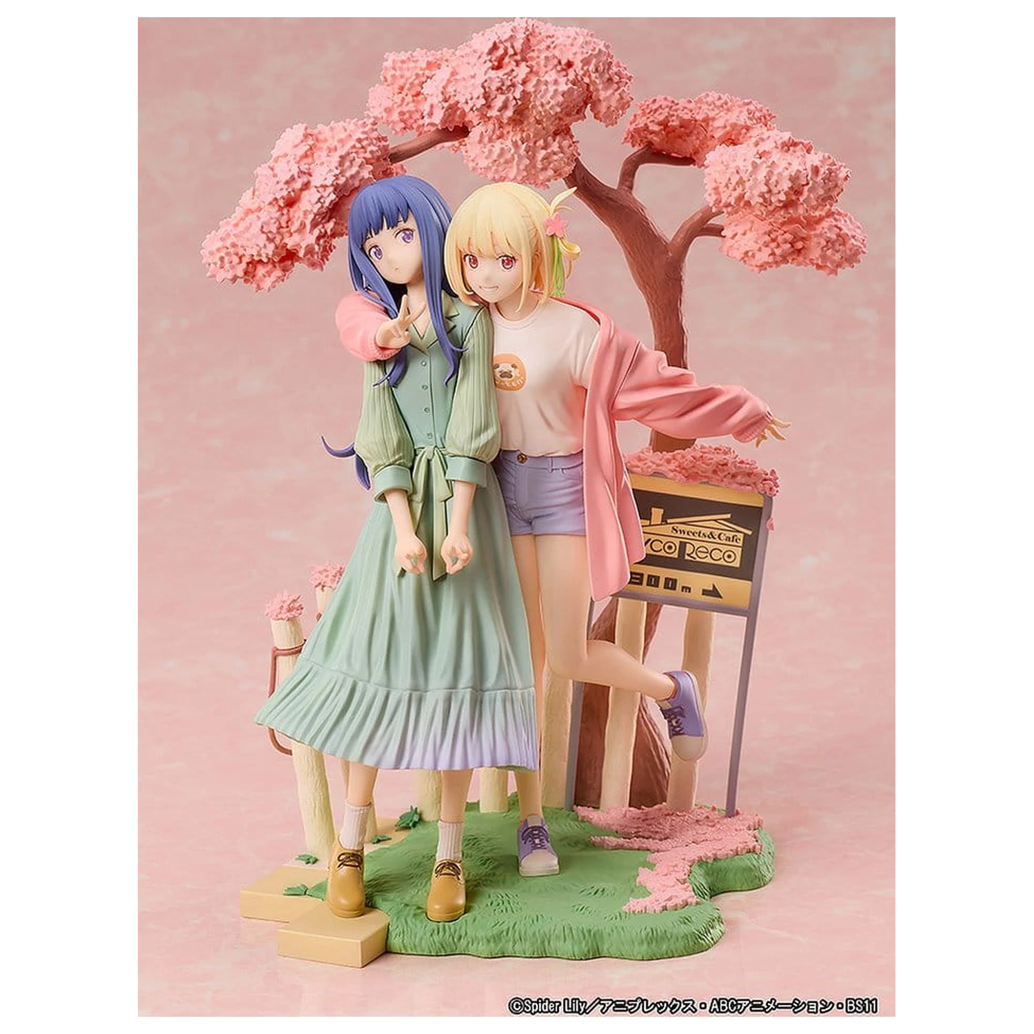 Lycoris Recoil PVC Figuren 2er-Pack Chisato Nishikigi & Takina Inoue Spring Ver. 25 cm Produktfoto