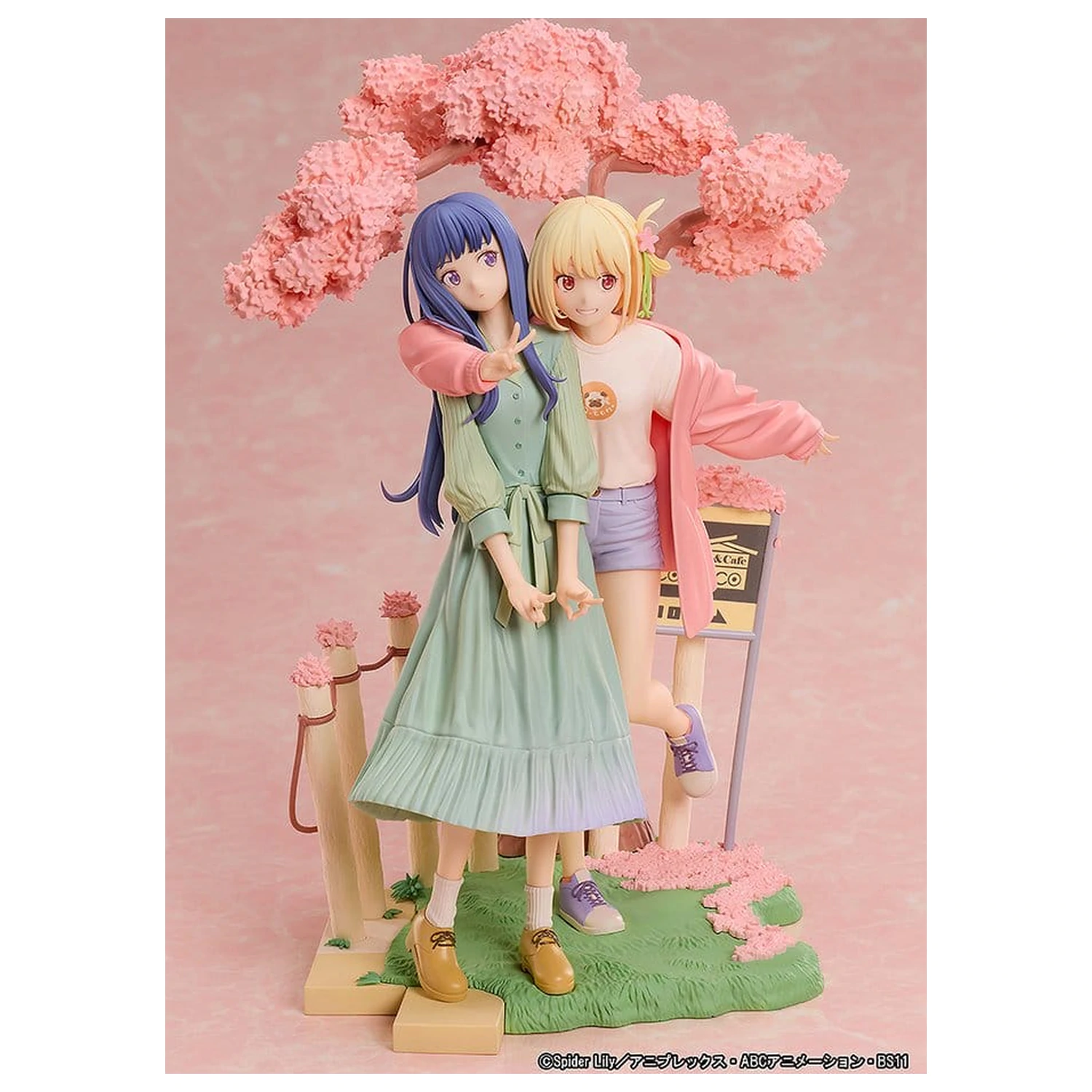 Lycoris Recoil PVC Figuren 2er-Pack Chisato Nishikigi & Takina Inoue Spring Ver. 25 cm Produktfoto