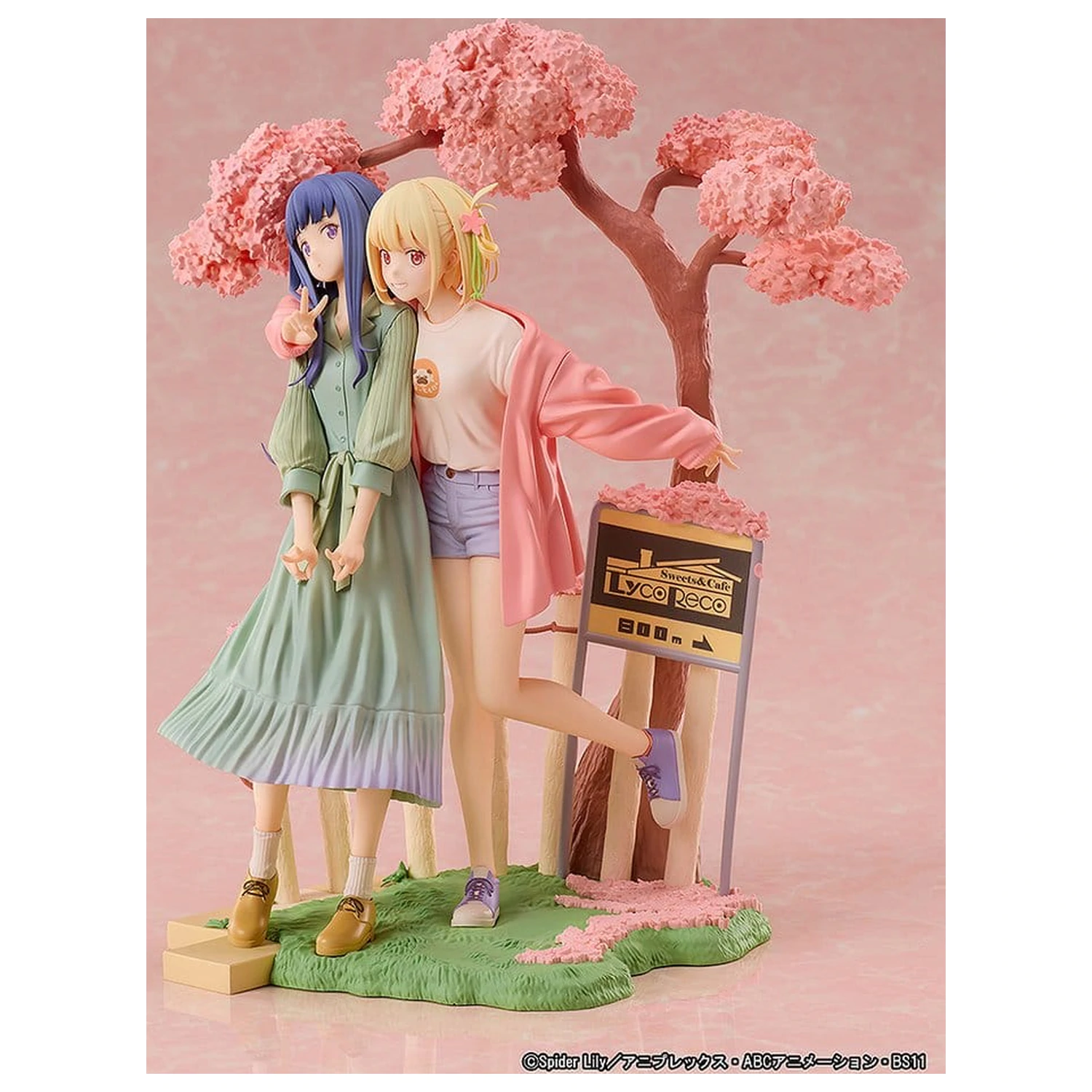Lycoris Recoil PVC Figuren 2er-Pack Chisato Nishikigi & Takina Inoue Spring Ver. 25 cm Produktfoto