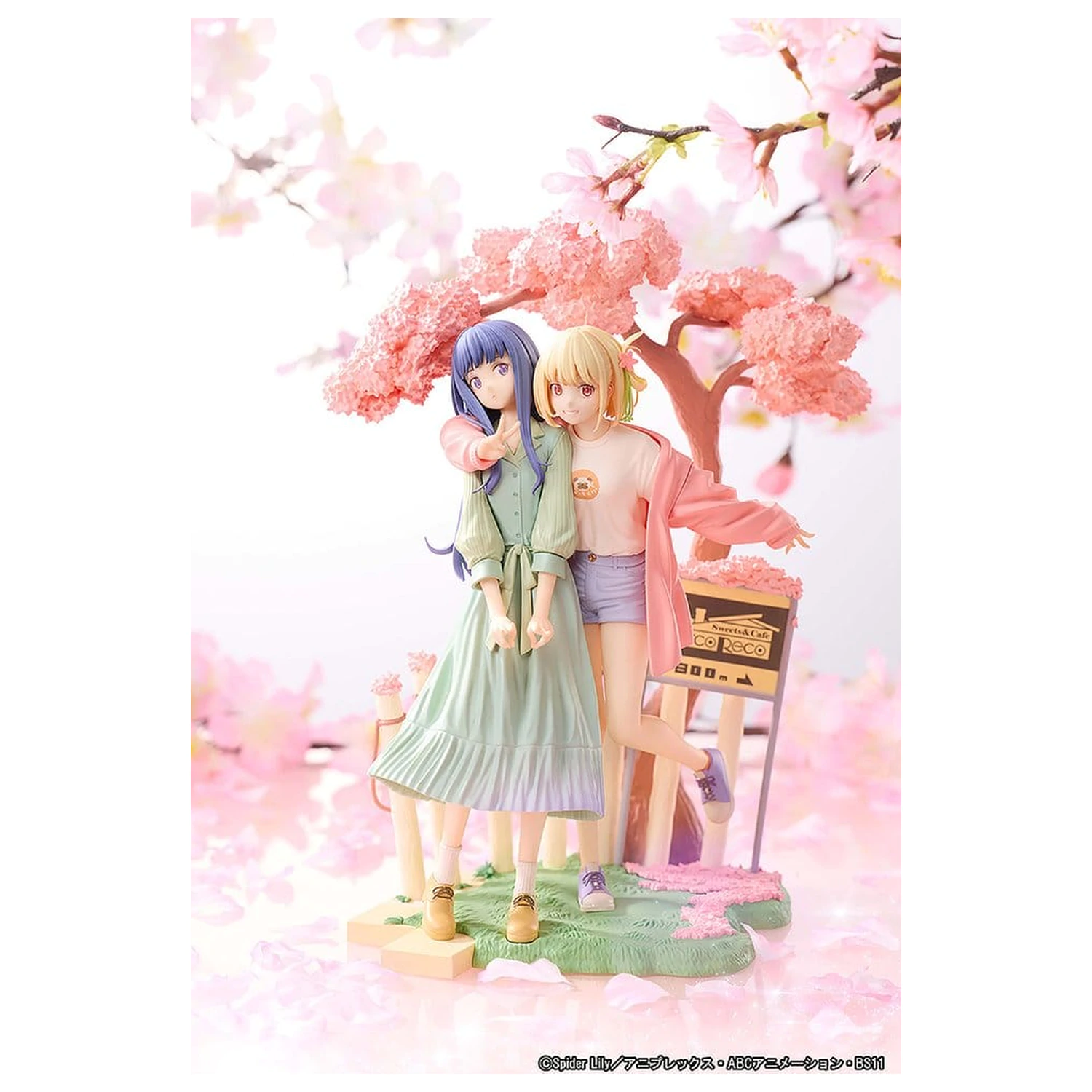 Lycoris Recoil PVC Figuren 2er-Pack Chisato Nishikigi & Takina Inoue Spring Ver. 25 cm Produktfoto