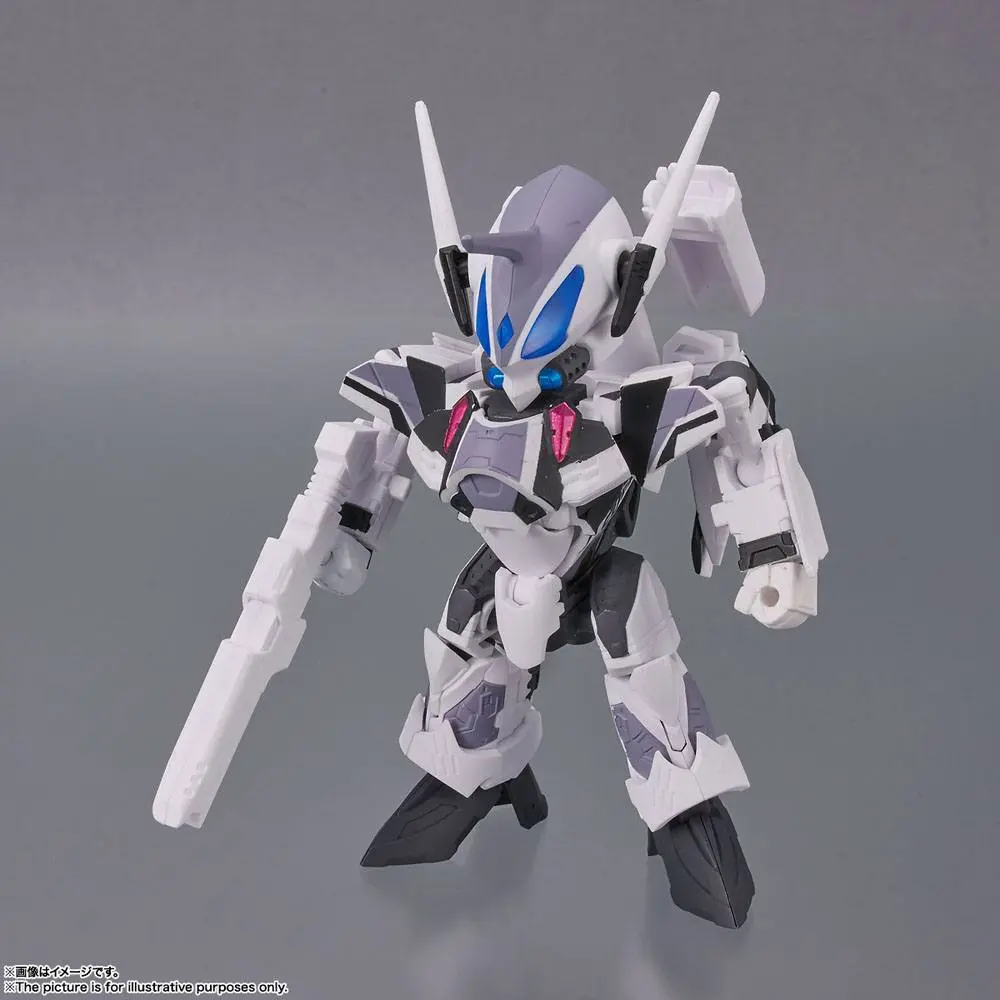 Macross Delta Tiny Session Fahrzeug mit Actionfigur VF-31F Siegfried (Messer Ihlefeld Use) with Kaname Buccaneer 10 cm Produktfoto