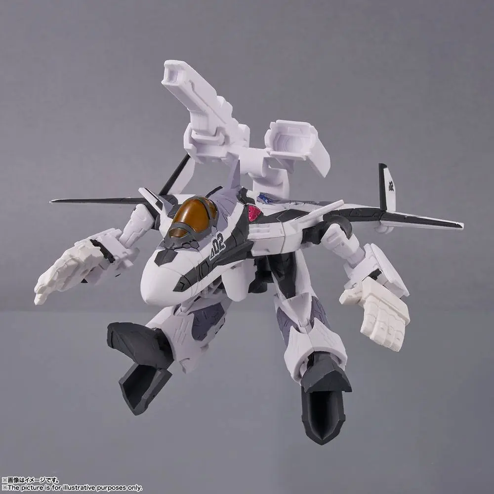 Macross Delta Tiny Session Fahrzeug mit Actionfigur VF-31F Siegfried (Messer Ihlefeld Use) with Kaname Buccaneer 10 cm Produktfoto