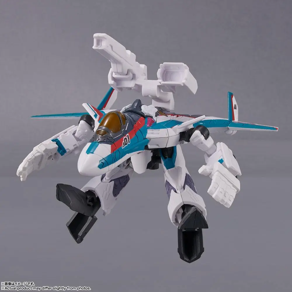 Macross Delta Tiny Session Fahrzeug mit Actionfigur VF-31C Siegfried (Arad Mölders Use) with Mikumo Guynemer 10 cm Produktfoto