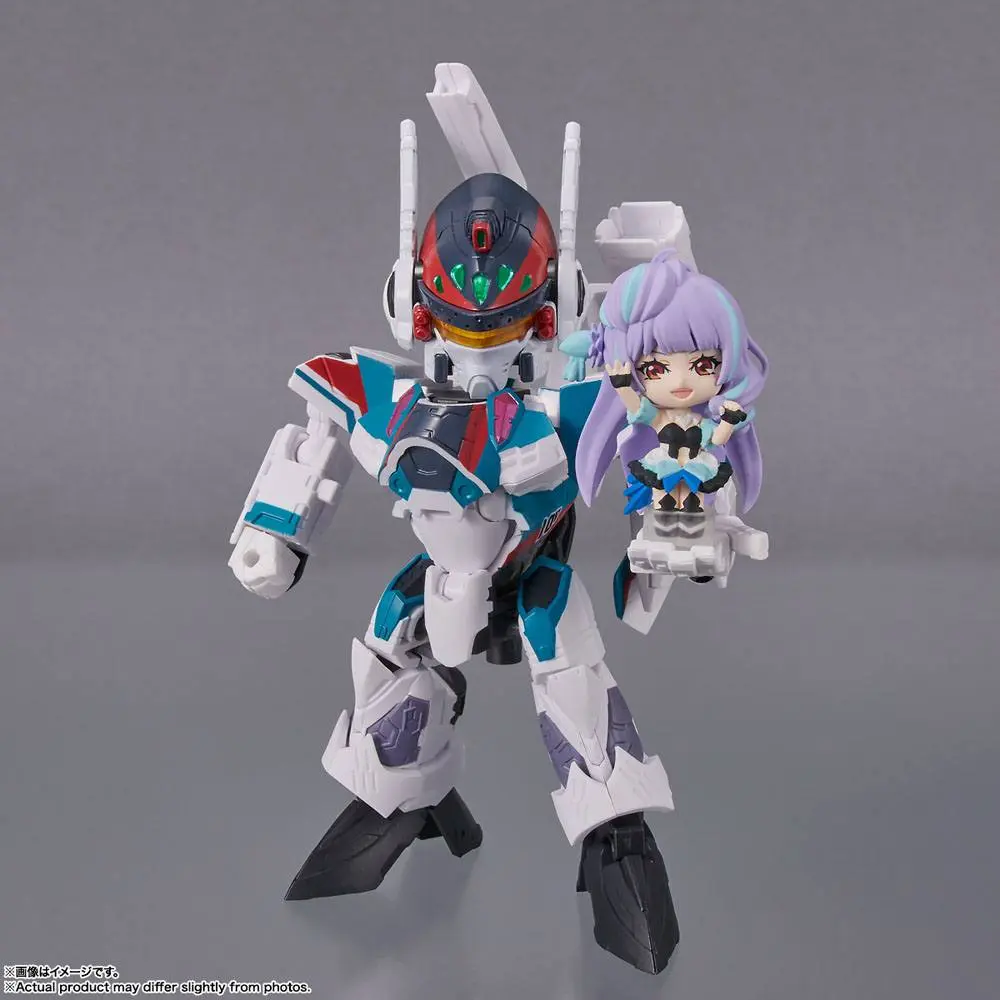 Macross Delta Tiny Session Fahrzeug mit Actionfigur VF-31C Siegfried (Arad Mölders Use) with Mikumo Guynemer 10 cm Produktfoto