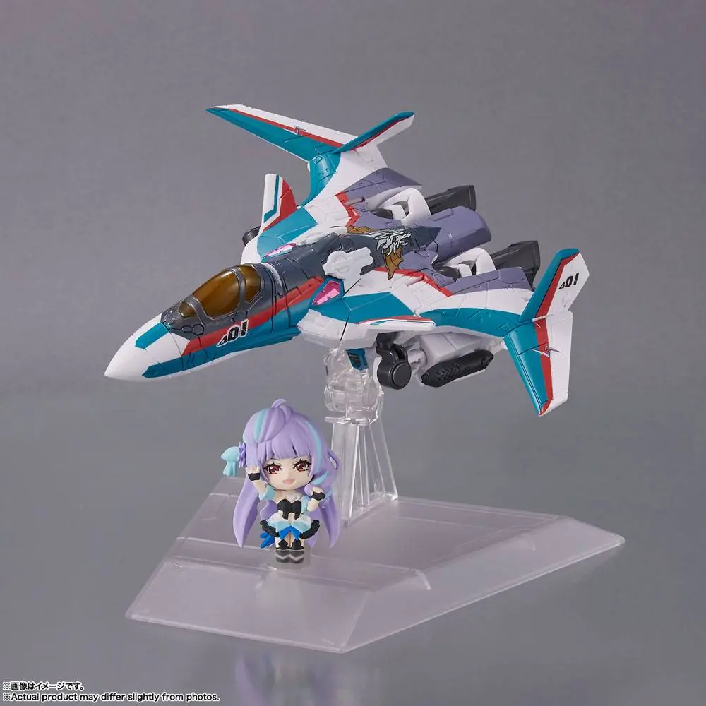 Macross Delta Tiny Session Fahrzeug mit Actionfigur VF-31C Siegfried (Arad Mölders Use) with Mikumo Guynemer 10 cm Produktfoto