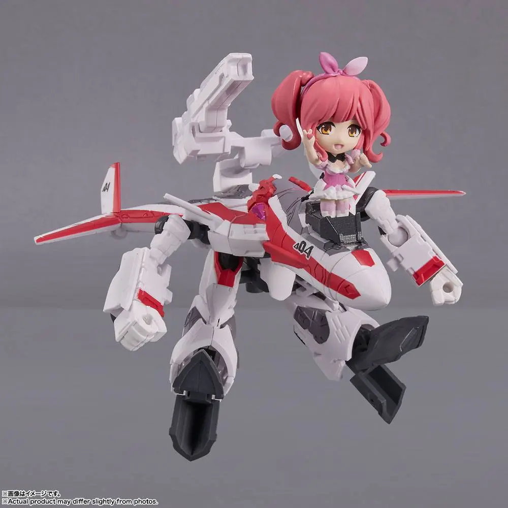 Macross Delta Tiny Session Fahrzeug mit Actionfigur VF-31C Siegfried (Mirage Farina Jenius Use) with Makina Nakajima 10 cm Produktfoto