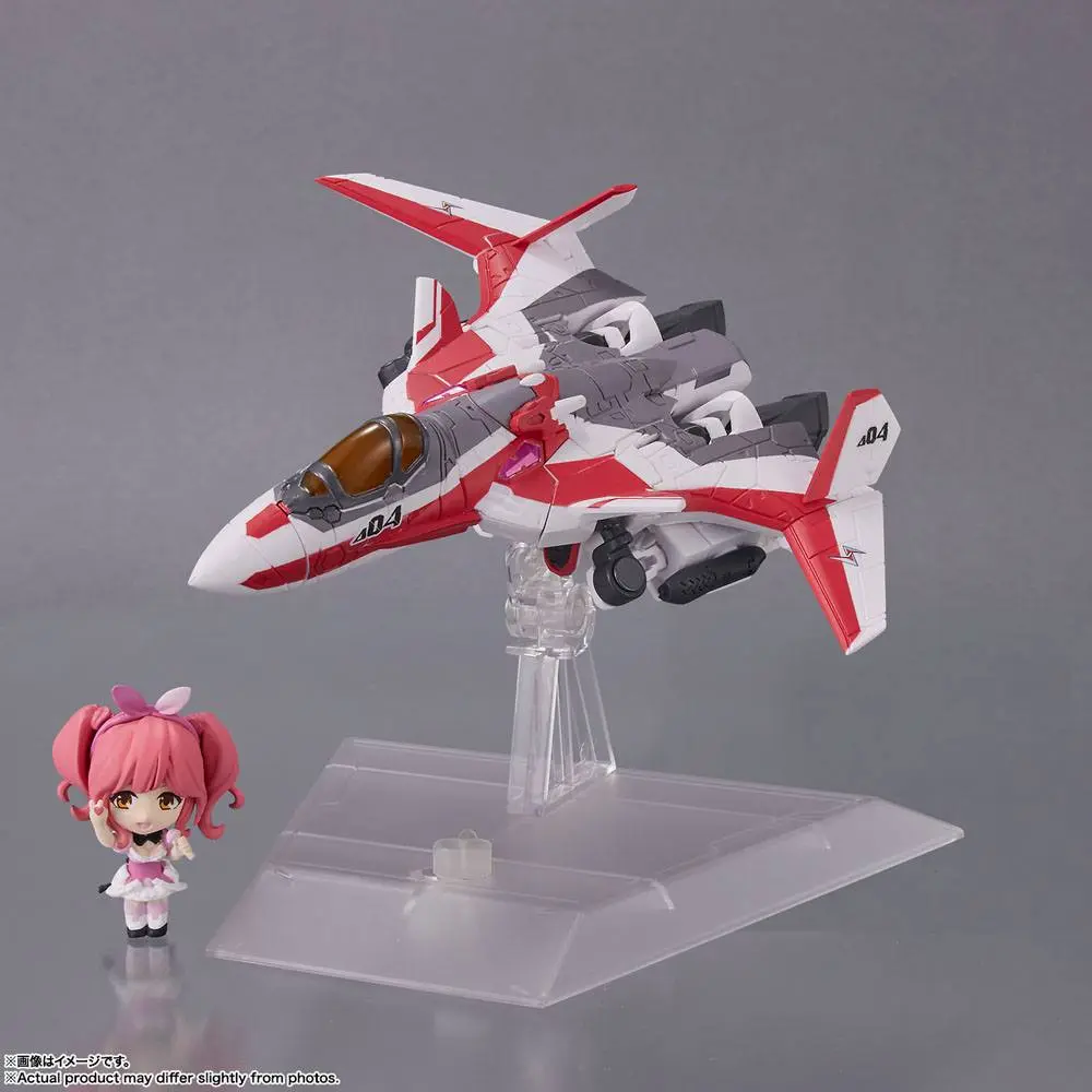 Macross Delta Tiny Session Fahrzeug mit Actionfigur VF-31C Siegfried (Mirage Farina Jenius Use) with Makina Nakajima 10 cm Produktfoto