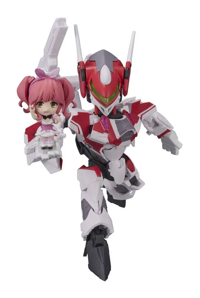 Macross Delta Tiny Session Fahrzeug mit Actionfigur VF-31C Siegfried (Mirage Farina Jenius Use) with Makina Nakajima 10 cm Produktfoto