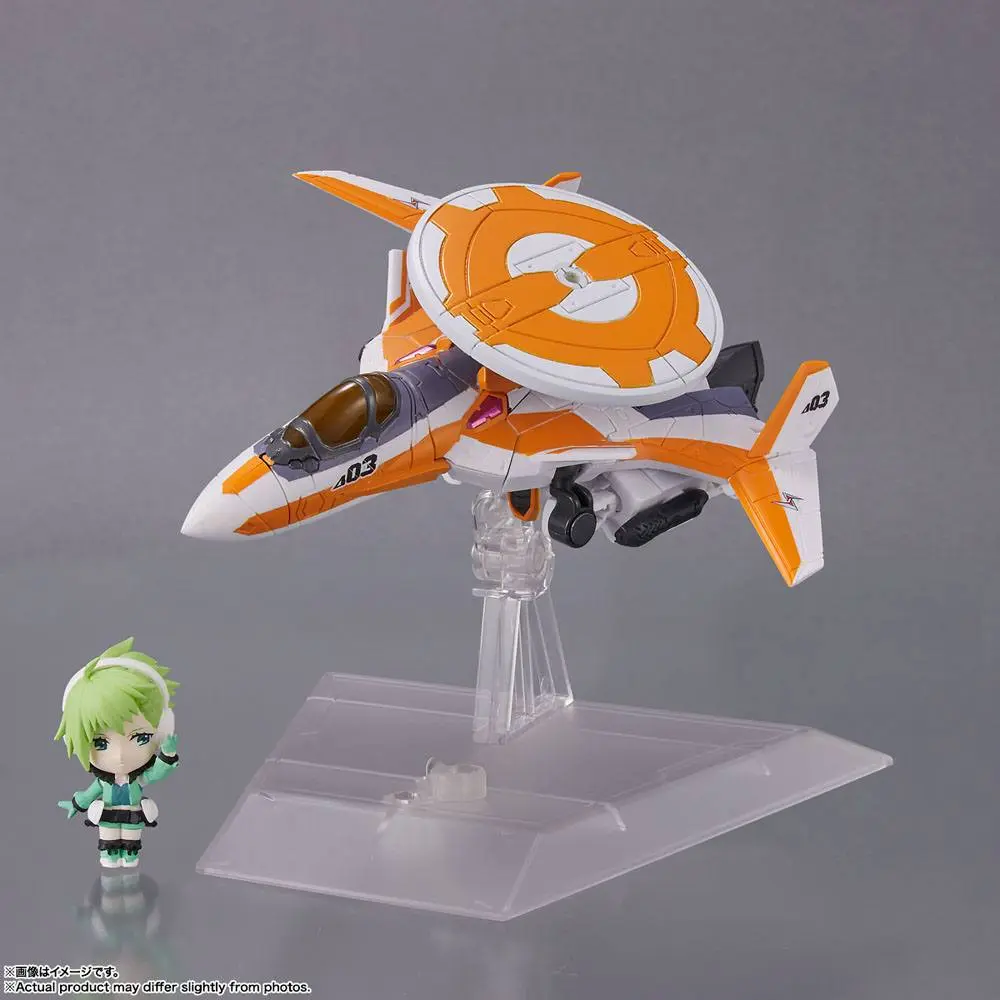 Macross Delta Tiny Session Fahrzeug mit Actionfigur VF-31E Siegfried (Chuck Mustang Use) with Reina Prowler 10 cm Produktfoto