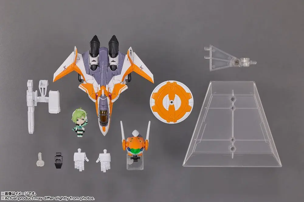 Macross Delta Tiny Session Fahrzeug mit Actionfigur VF-31E Siegfried (Chuck Mustang Use) with Reina Prowler 10 cm Produktfoto