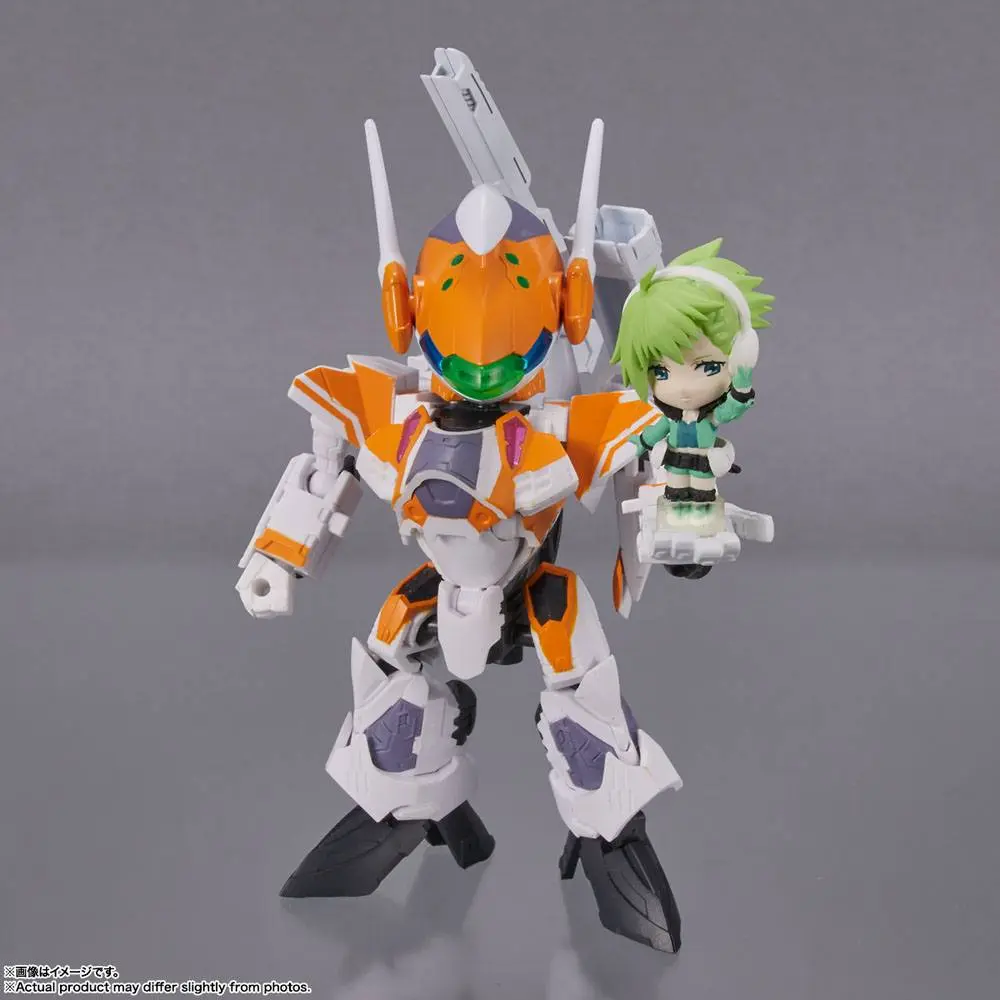 Macross Delta Tiny Session Fahrzeug mit Actionfigur VF-31E Siegfried (Chuck Mustang Use) with Reina Prowler 10 cm Produktfoto
