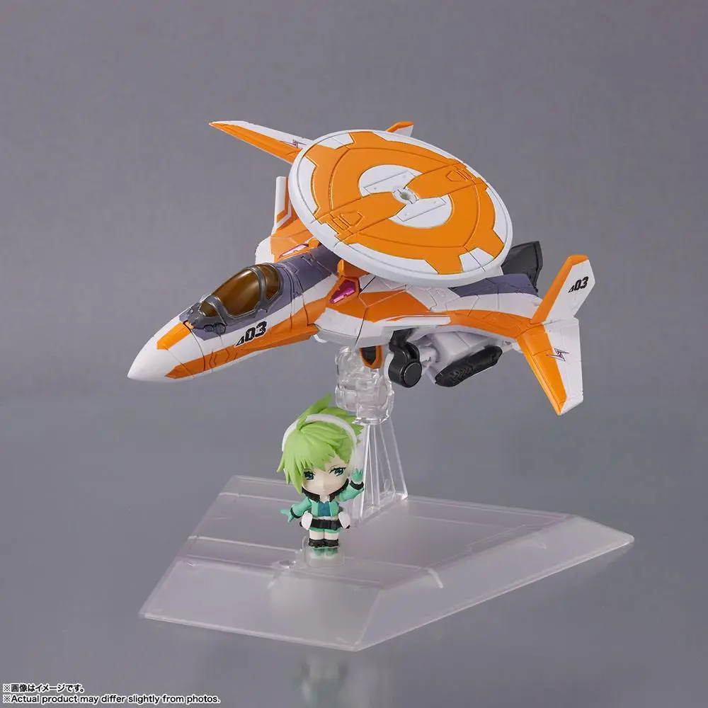 Macross Delta Tiny Session Fahrzeug mit Actionfigur VF-31E Siegfried (Chuck Mustang Use) with Reina Prowler 10 cm Produktfoto