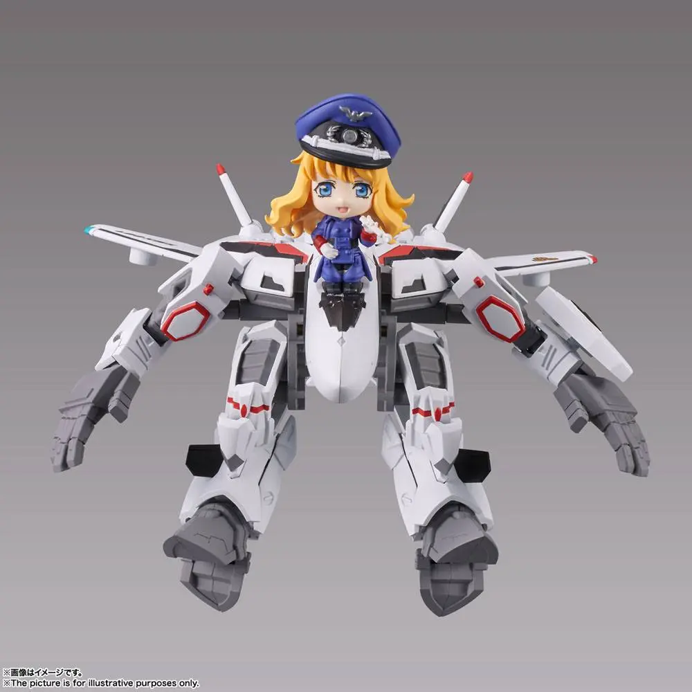 Macross Frontier TINY SESSION VF-25F MESSIAH VALKYRIE (ALTO USE) with SHERYL 10 cm Produktfoto