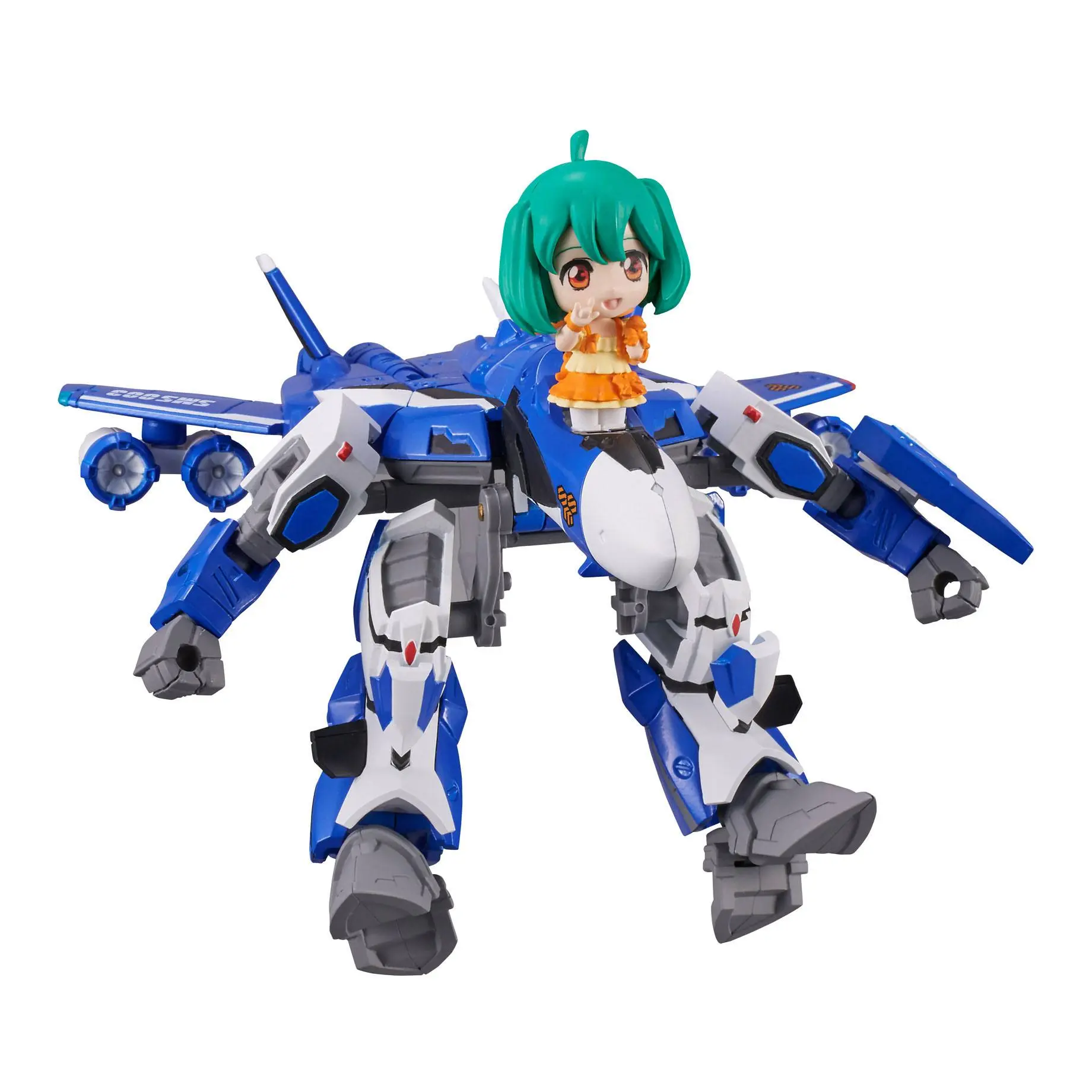 Macross Frontier TINY SESSION VF-25G MESSIAH VALKYRIE (MICHAEL USE) with RANKA 10 cm Produktfoto