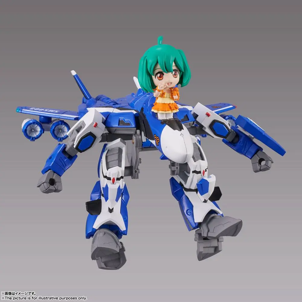 Macross Frontier TINY SESSION VF-25G MESSIAH VALKYRIE (MICHAEL USE) with RANKA 10 cm Produktfoto