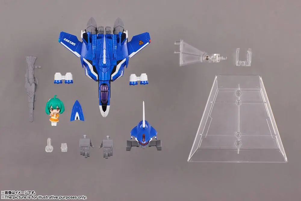 Macross Frontier TINY SESSION VF-25G MESSIAH VALKYRIE (MICHAEL USE) with RANKA 10 cm Produktfoto