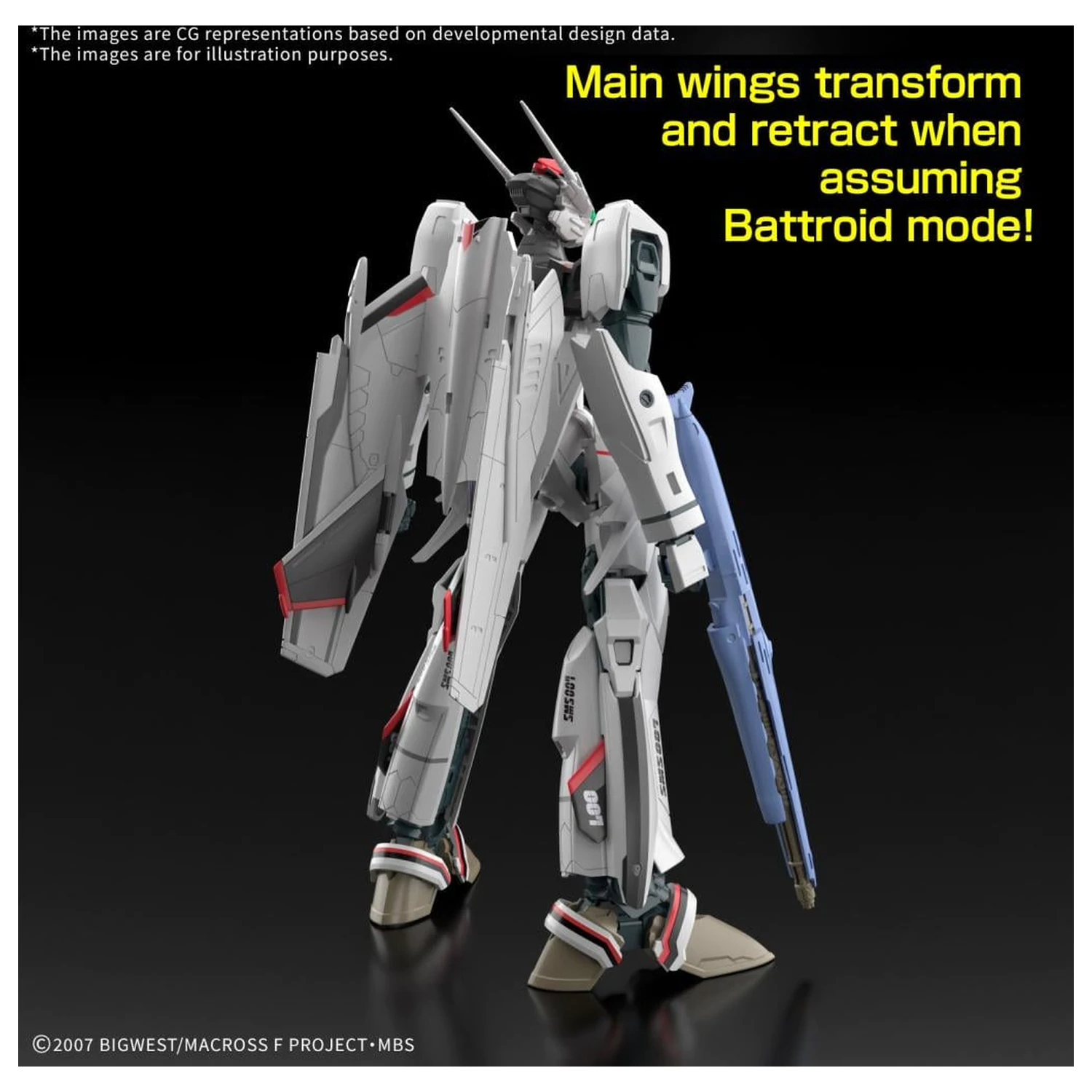Macross HG 1/100 VF-25F Messiah Valkyrie Alto Custom Modellbausatz Produktfoto
