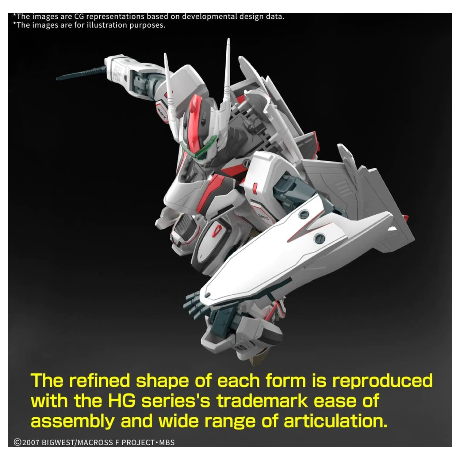 Macross HG 1/100 VF-25F Messiah Valkyrie Alto Custom Modellbausatz Produktfoto