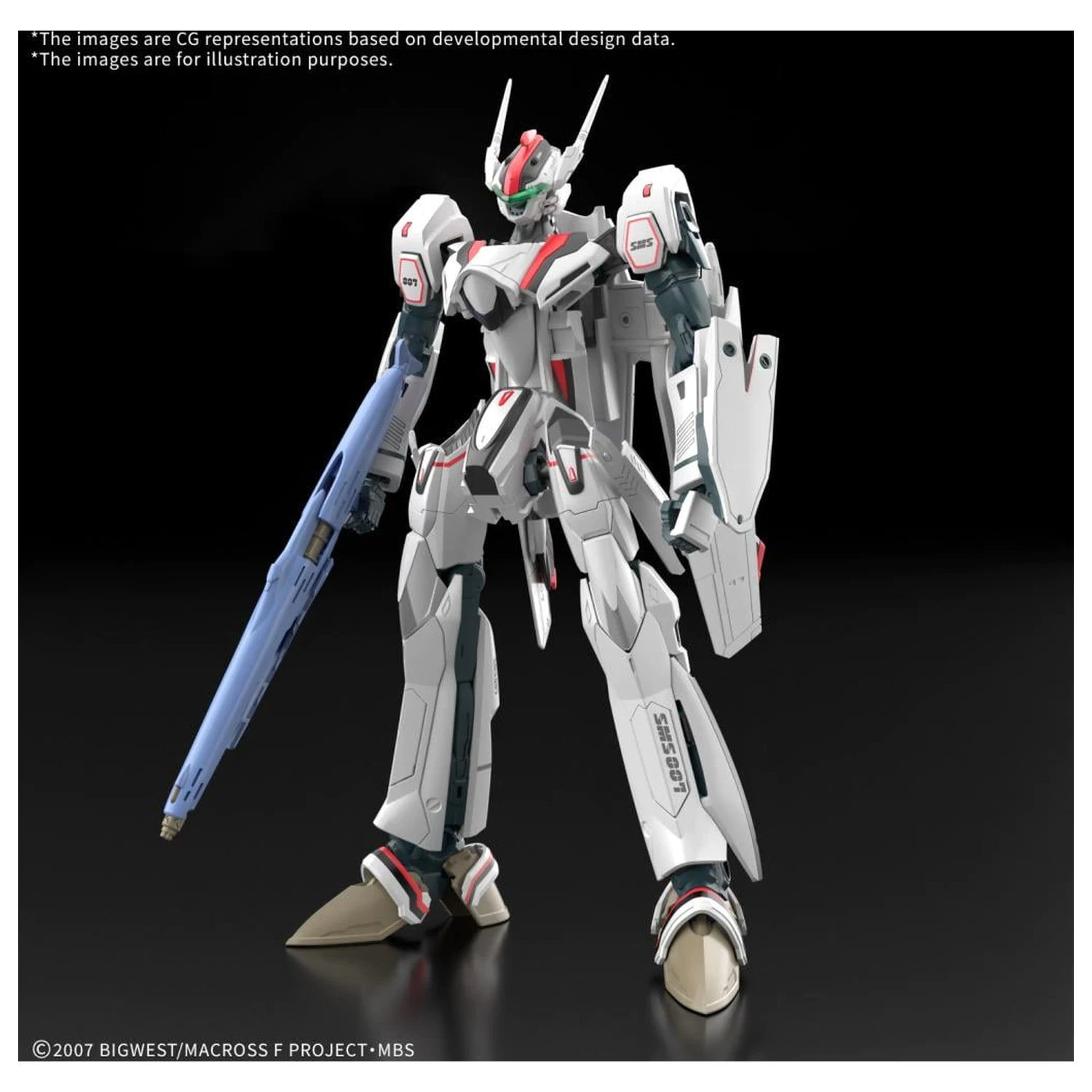 Macross HG 1/100 VF-25F Messiah Valkyrie Deluxe Set Modell Bausatz Produktfoto