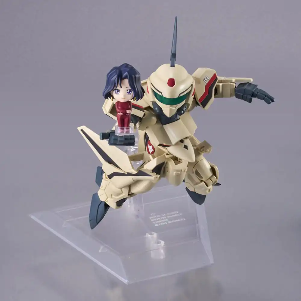 Macross Plus Tiny Session Fahrzeug mit Actionfigur YF-19 (Isamu Alva Dyson Use) with Myung Fang Love 11 cm Produktfoto