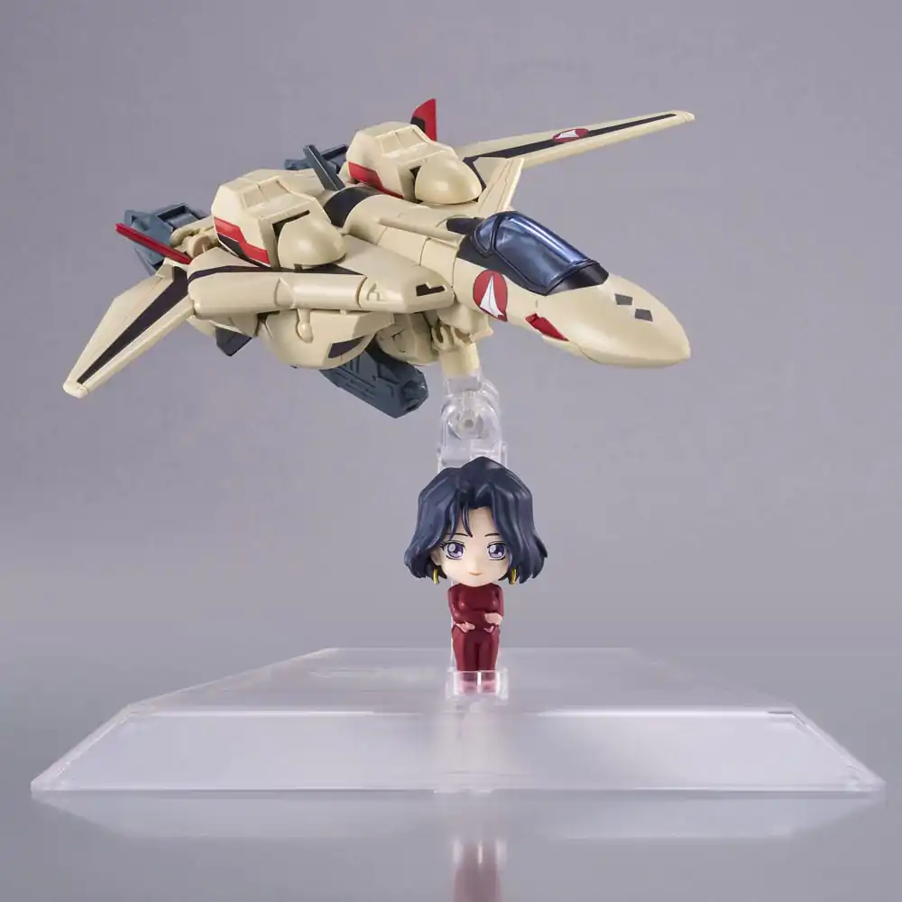 Macross Plus Tiny Session Fahrzeug mit Actionfigur YF-19 (Isamu Alva Dyson Use) with Myung Fang Love 11 cm Produktfoto