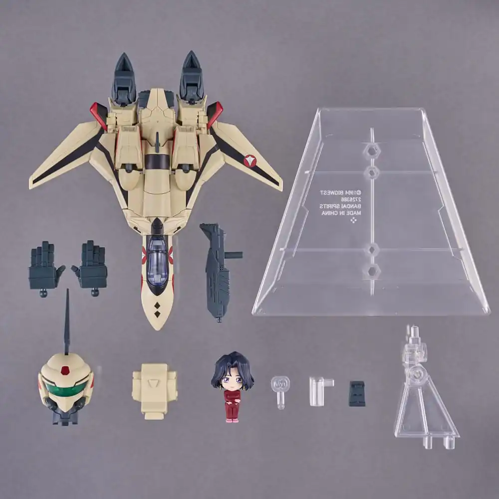 Macross Plus Tiny Session Fahrzeug mit Actionfigur YF-19 (Isamu Alva Dyson Use) with Myung Fang Love 11 cm Produktfoto