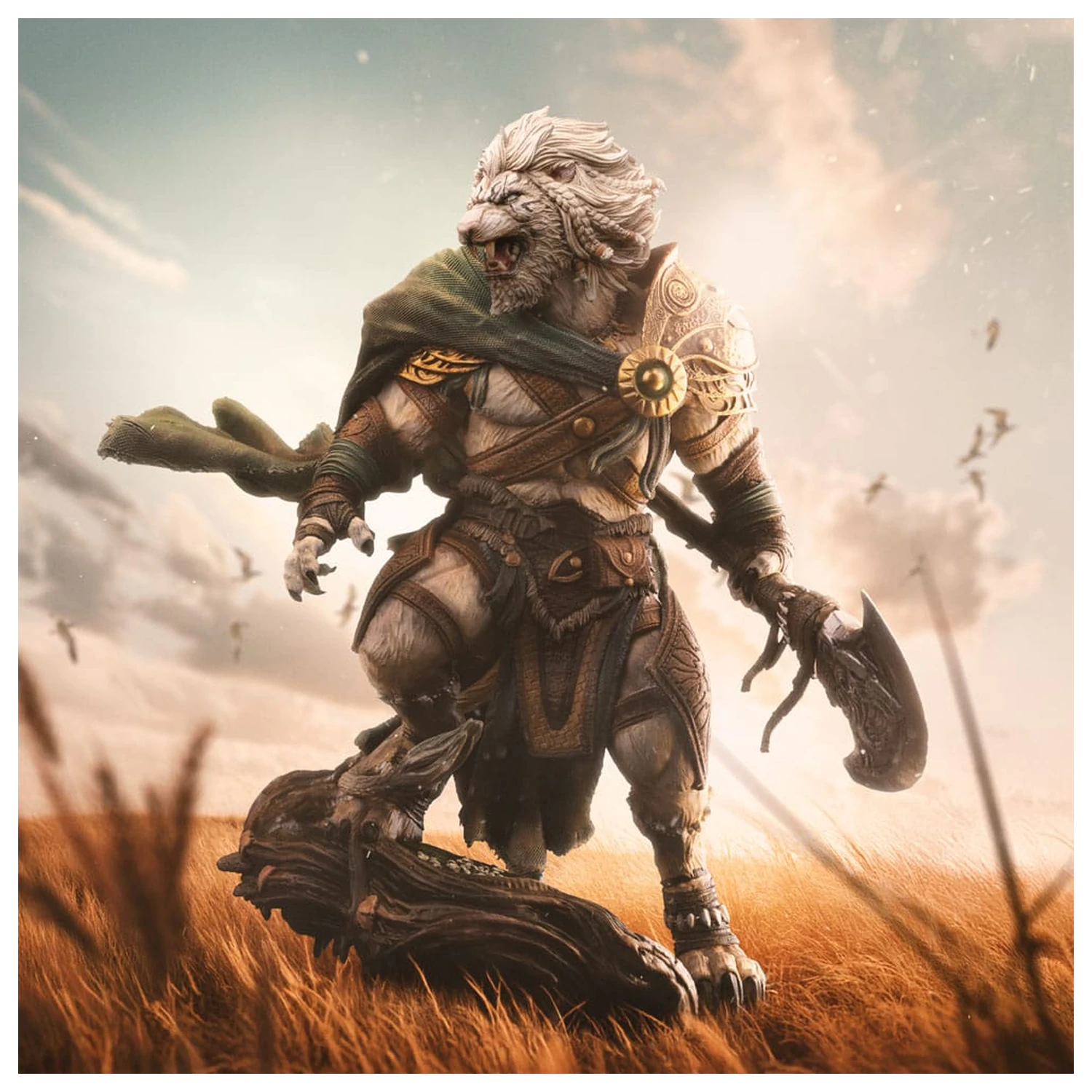 Magic The Gathering Art Scale Statue 1/10 Ajani Goldmane 26 cm Produktfoto