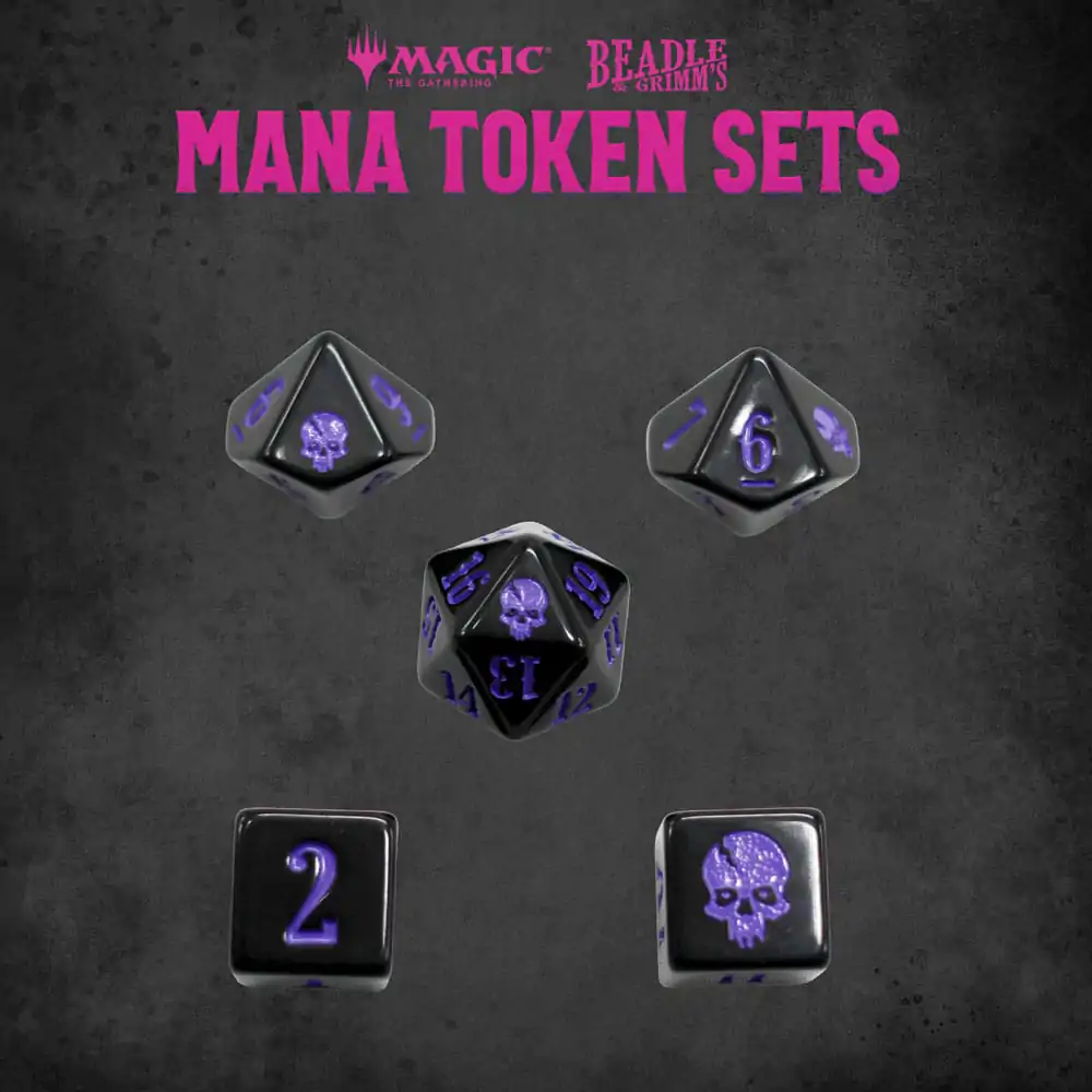 Magic the Gathering Dice and Token Pack Black Mana termékfotó