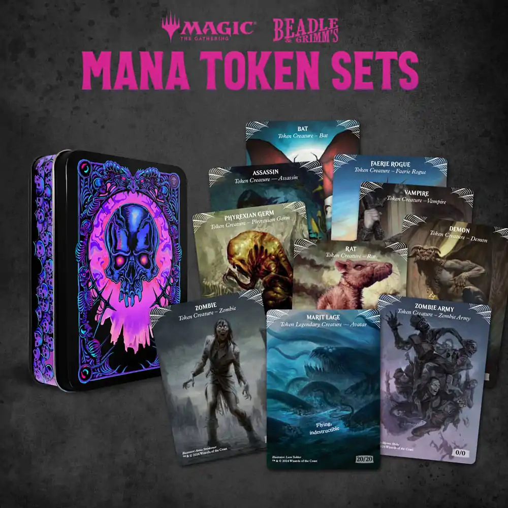 Magic the Gathering Dice and Token Pack Black Mana termékfotó