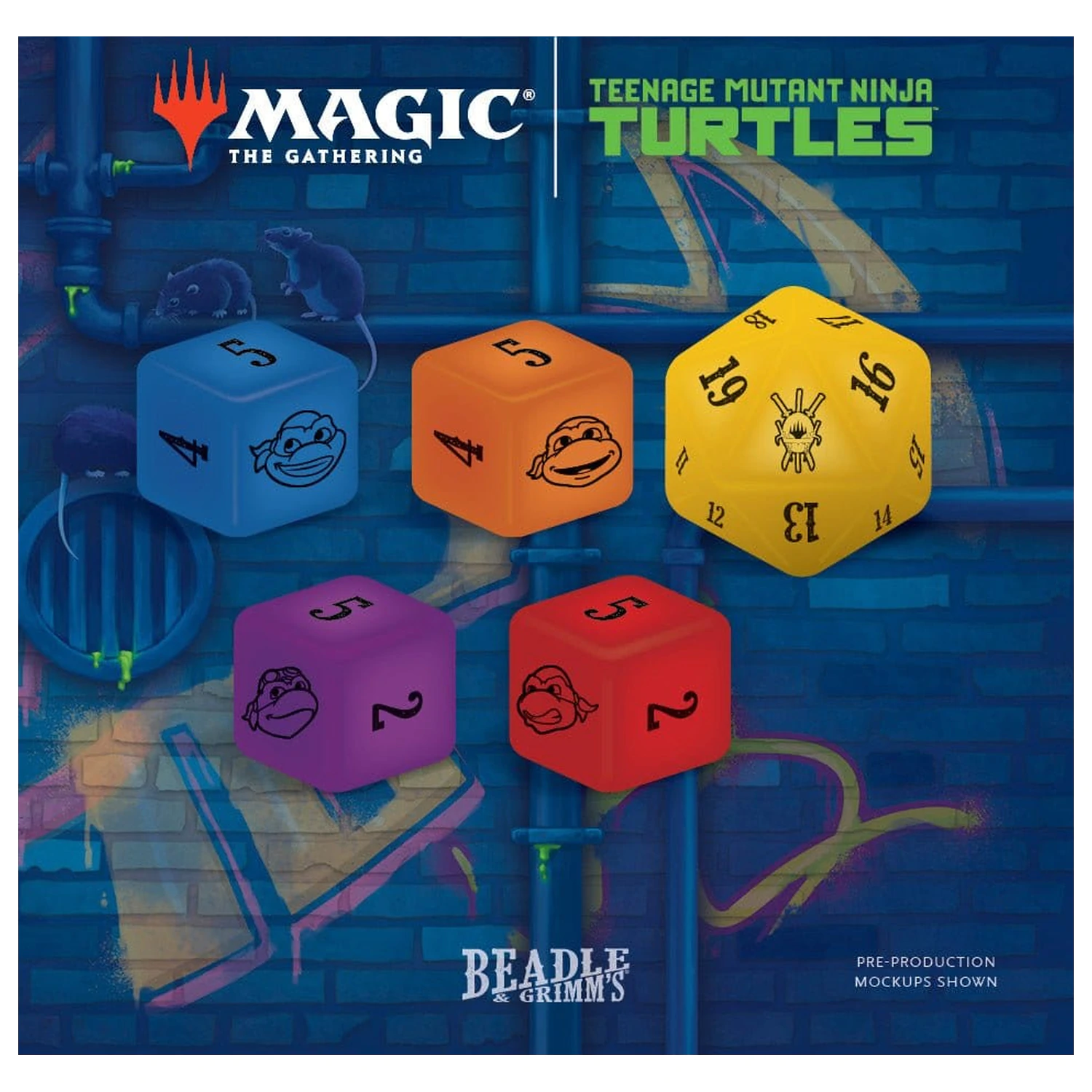 Magic the Gathering Würfel und Token-Pack Teenage Mutant Ninja Turtles *Englisch* Produktfoto