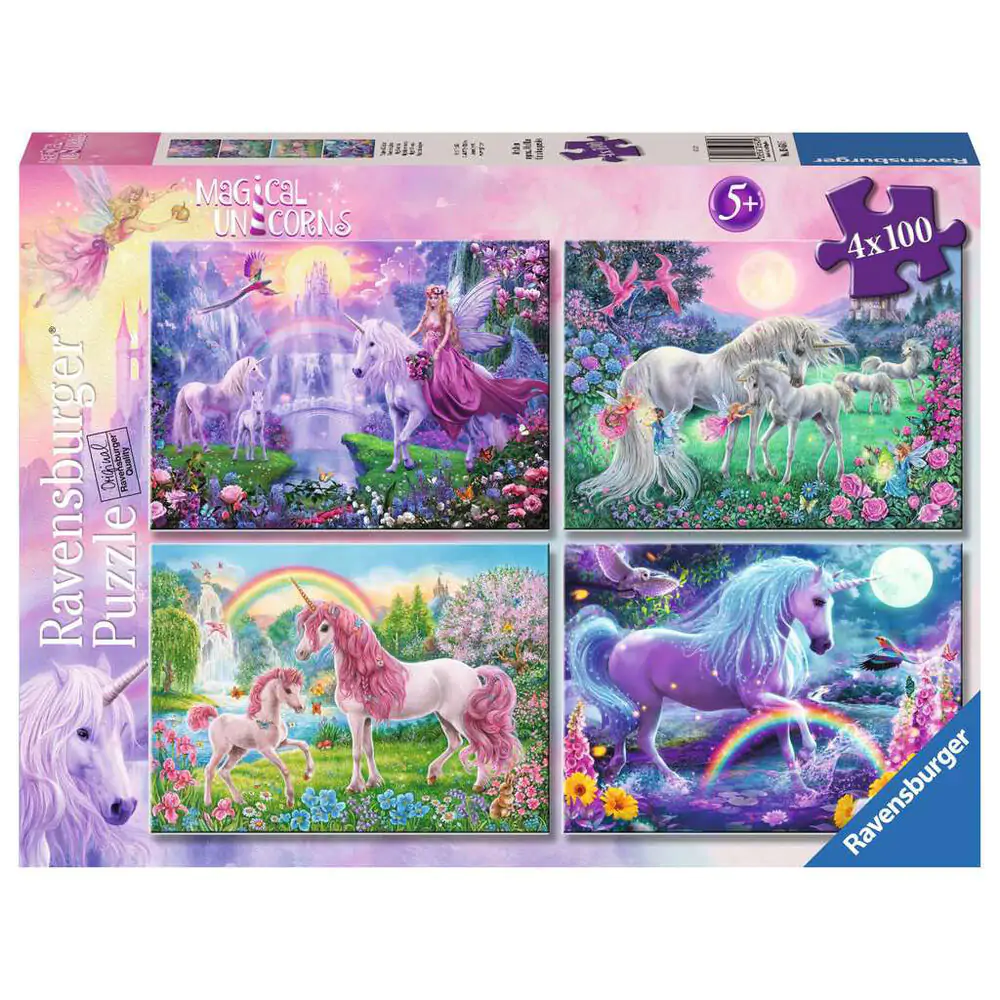 Magic Unicorns Puzzle 4x100St Produktfoto